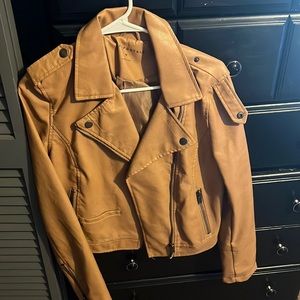 Aeropostale M faux leather jacket brown